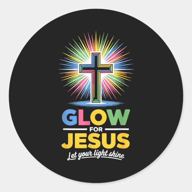Adesivo Glow For Jesus Christian Faith  (Frente)