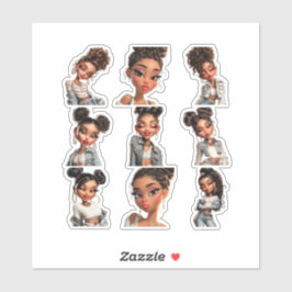 Adesivo Glow Getter Sticker Pack | 9 Fashion Portraits