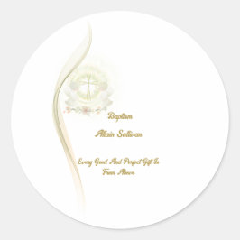 Adesivo Glowing angels baptism square stickers