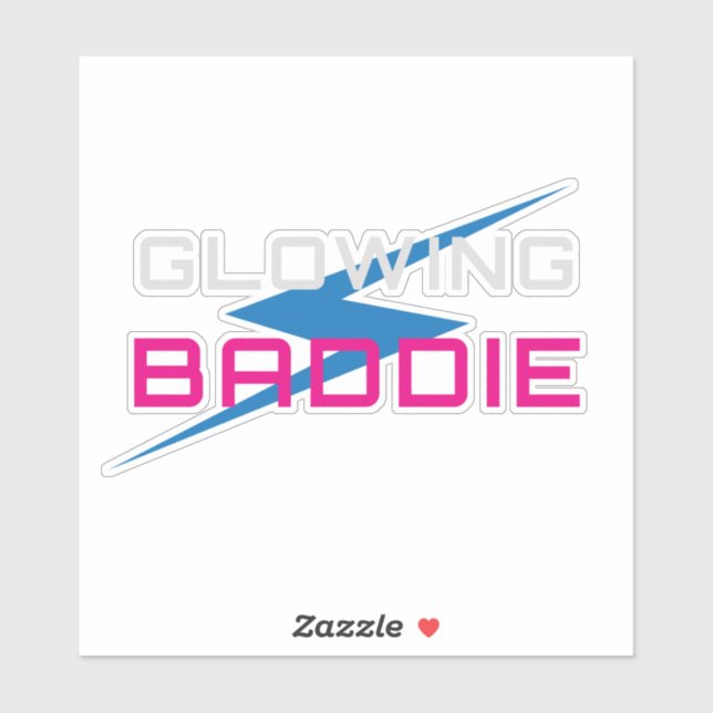 Adesivo Glowing Baddie Neon Aesthetic (Folha)
