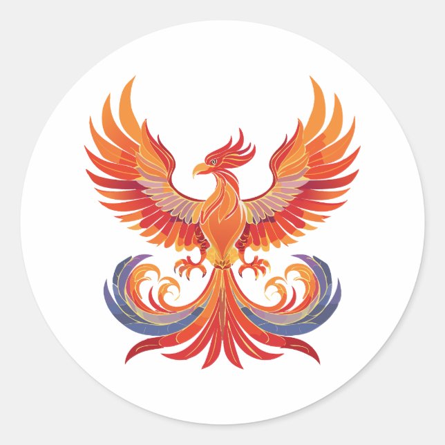 Adesivo Glowing mythological Fantasy Phoenix Bird (Frente)