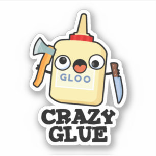 Adesivo Glue Engraçado Super Glue Pun