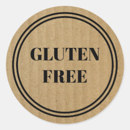 Adesivo Gluten Free Allergy Safe Kraft Papel simples