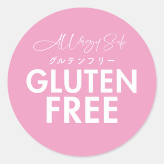 Adesivo Gluten Free Bakery Food Safety Pink