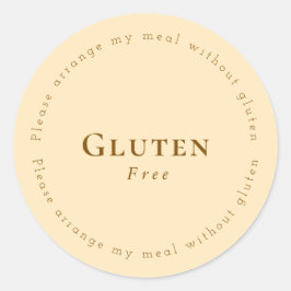 Adesivo Gluten-Free Request Sticker, Soft Beige - Brown