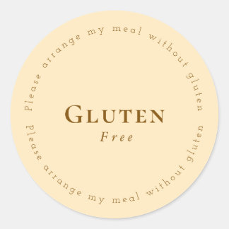 Adesivo Gluten-Free Request Sticker, Soft Beige - Brown
