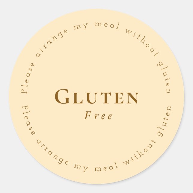Adesivo Gluten-Free Request Sticker, Soft Beige - Brown (Frente)