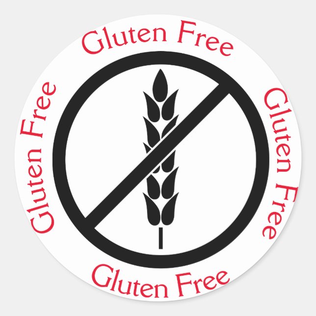 Adesivo Gluten Free Round Sticker (Frente)