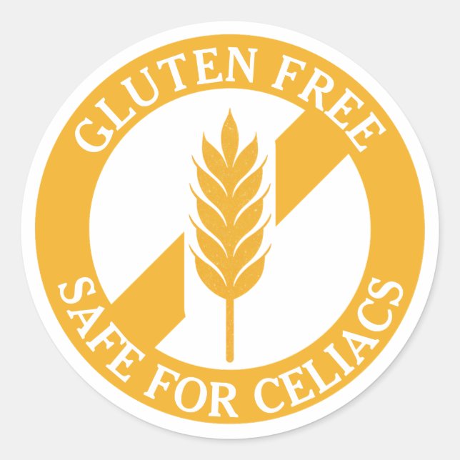 Adesivo Gluten Free Safe for Celiacs Awareness Sticker (Frente)
