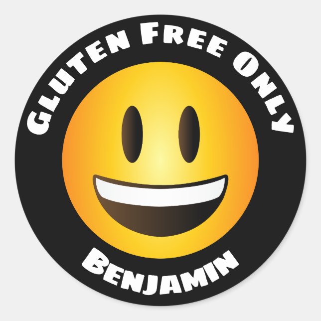 Adesivo Gluten Free Smiling Emoji Face (Frente)