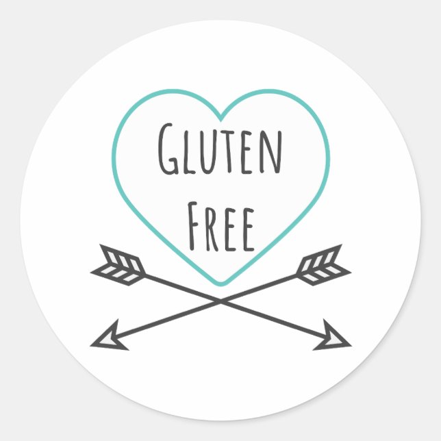 Adesivo Gluten Free Sticker, Gluten Free Labels (Frente)