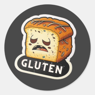 Adesivo Gluten Gluten Não posso comer glúten engraçado