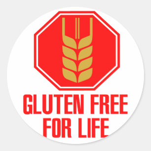 Adesivo Gluten Livre Para A Vida