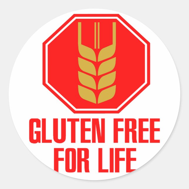 Adesivo Gluten Livre Para A Vida (Frente)