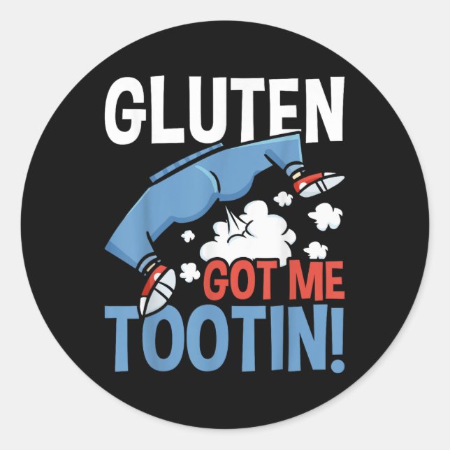 Adesivo Gluten Me Trouxe Tootin Gluten Alergia Celiac Doen (Frente)