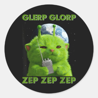 Adesivo Gnarp Cat Silly Alien Cat Meme Brainrot Meme Funny
