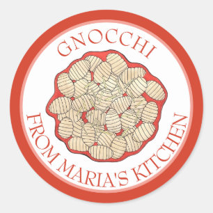 Adesivo Gnocchi Pasta Homemade Comida Italiana Feita Com A