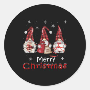 Adesivo Gnome dá presentes Engraçados Camisas de Natal da