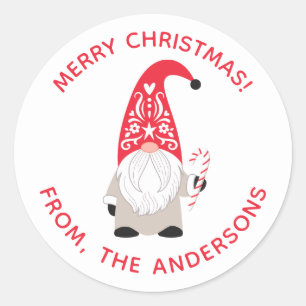 Adesivo Gnome de Natal Personalizado