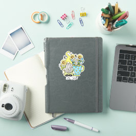 Adesivo Gnome e girassóis "seja Gentil" personalizado