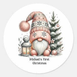 Adesivo Gnome for the Holidays Round Sticker