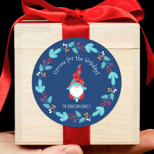 Adesivo "Gnome para os feriados" Azul-azul-azul-azul-azul-