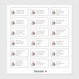 Adesivo Gnomo Bonito Natal 18 Endereços de Nome Individual