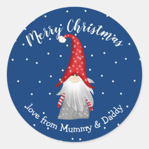 Adesivo Gnomo dos papais noeis do presente de Natal