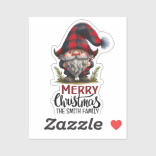 Adesivo Gnomo Felry Christmas Design moderno divertida d