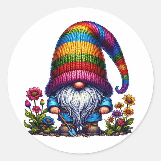 Adesivo Gnomo Floral (Frente)