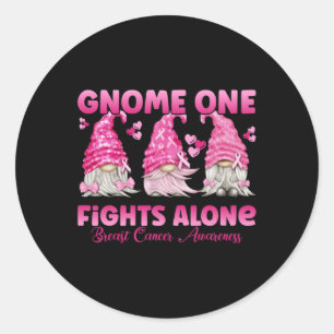 Adesivo Gnomo One luta sozinho contra o Cancer rosa