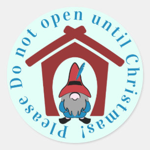 Adesivo Gnomo para o azul vermelho do Natal