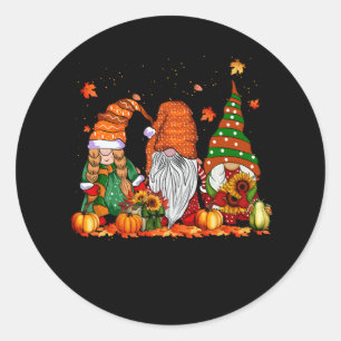 Adesivo Gnomos Cachorros Pumpkin outono Fall Season Autumn