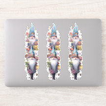 Gnomos com chapéus azuis