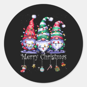 Adesivo Gnomos Cons Felizes Família Luz de Natal Gnomo Xma