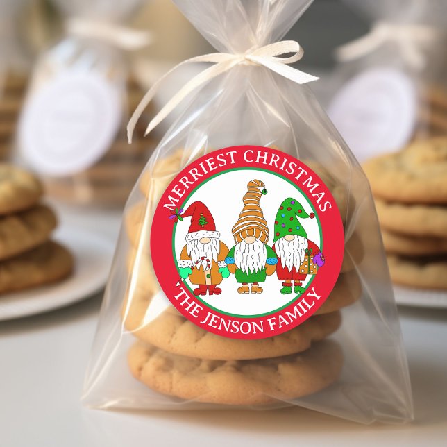 Adesivo Gnomos de Cartoon Personalizados - Natal mais Merr (Criador carregado)