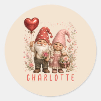 Adesivo Gnomos do Dia dos Namorados Florais Personalizados