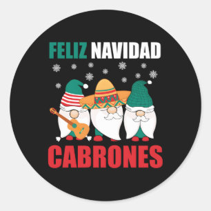 Adesivo Gnomos Mexicanos Feliz Navidad Cabrones México