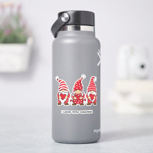 Adesivo Gnomos Vermelhos com Corações Personalizados no 