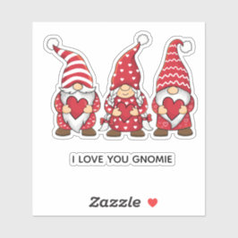 Adesivo Gnomos Vermelhos com Corações Personalizados no Di