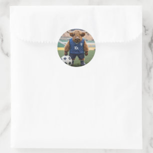 Adesivo "Goal-Getter: Uma Vaca do Planalto Vestida para o