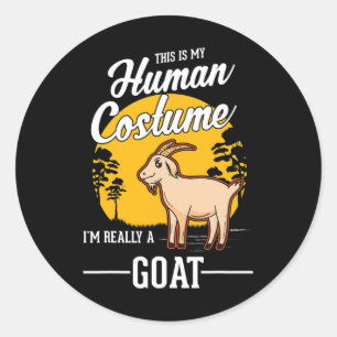 Adesivo Goat Human Costume Halloween Goat