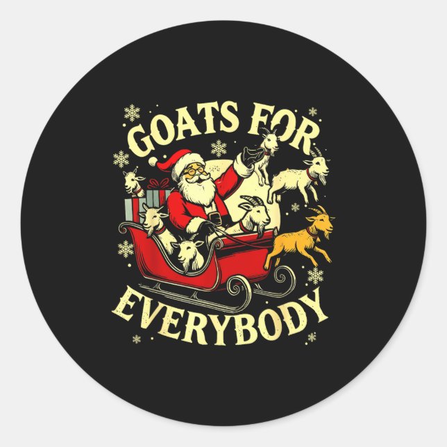 Adesivo Goats For Everybody Santa Funny Christmas Goat Mom (Frente)
