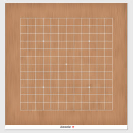 Adesivo Goban 13x13 com Linhas Brancas Personalizável 14"