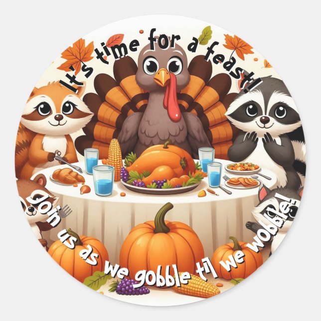 Adesivo Gobble até nós Wobble (Frente)