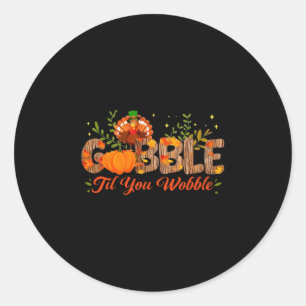 Adesivo Gobble Até Você Cambalear Ação De Graças Peru Home