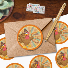 Adesivo Gobble Til You Wobble Turkey Sticker