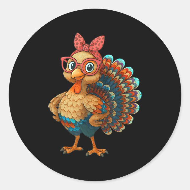 Adesivo Gobble Turkey Day Happy Thanksgiving For Toddlers  (Frente)