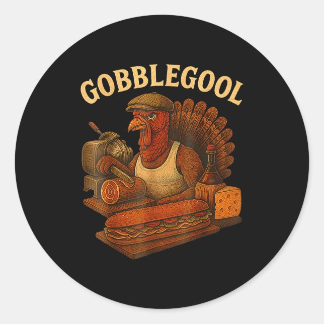 Adesivo Gobbol Turkey Thanksgiving  (Frente)