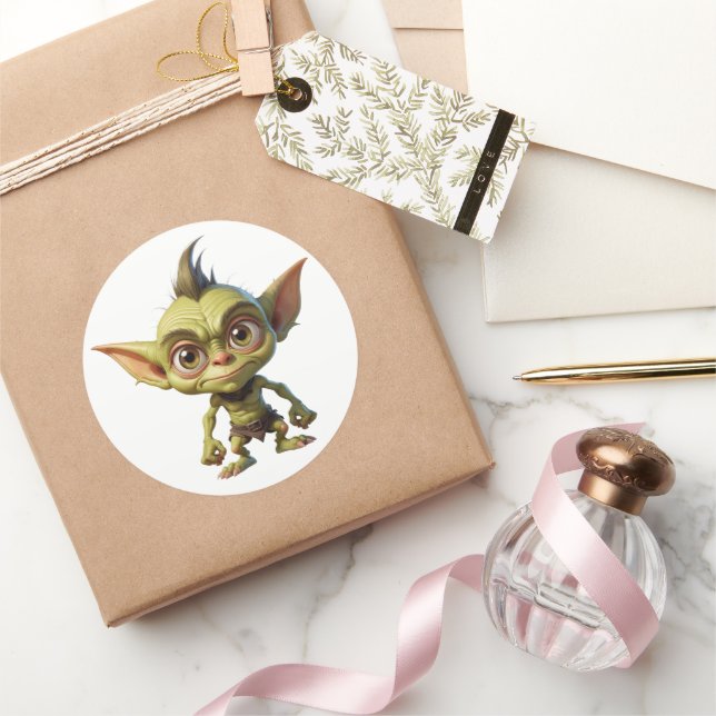 Adesivo Goblin de Cartoon Bonito com Orelhas Pontas (Presentear)